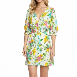 Faithfull the Brand White Yellow Floral Classic Casual Feminine Mini Dress 4